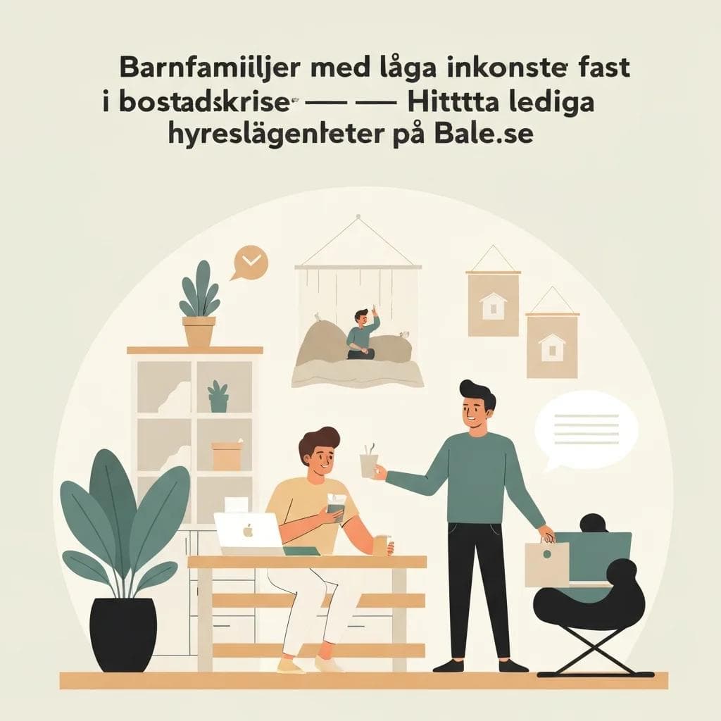 Barnfamiljer med låga inkomster fast i bostadskrisen – Hitta lediga hyreslägenheter på Bale.se
